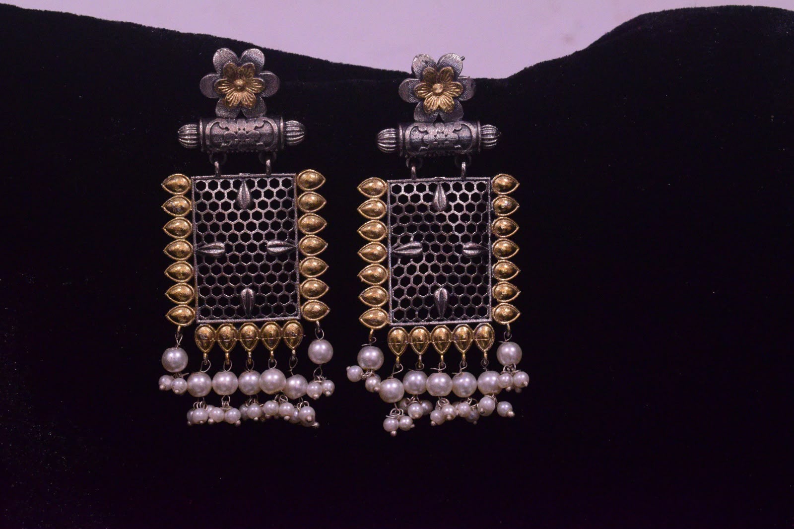 Kundan Meenakari Drop Earrings